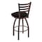 Holland Bar Stool Co 36" Swivel Bar Stool, Bronze Finish, Black Vinyl Seat 41036BZBlkVinyl - alternate 2